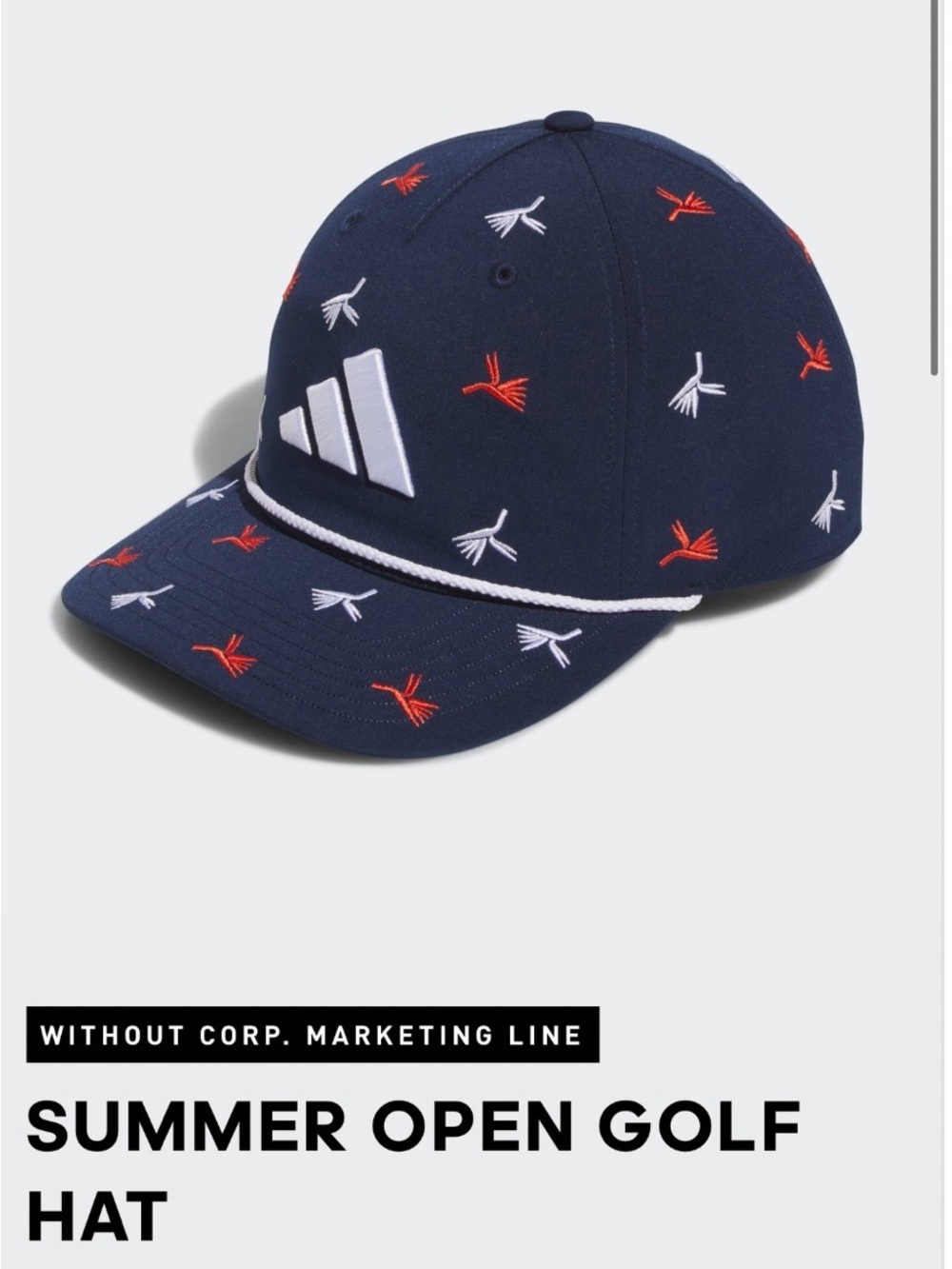Adult Adidas Navy Summer Open Golf Hat